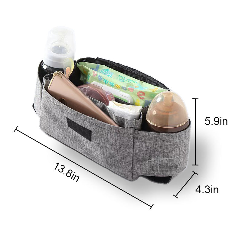 Premium Oxford Stroller Organizer with Large Capacity Storage