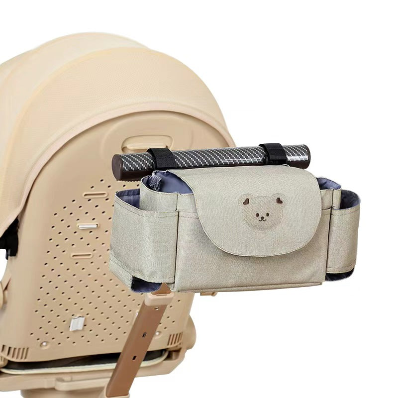 Universal Triangle Stroller Organizer with Hook-and-Loop Straps