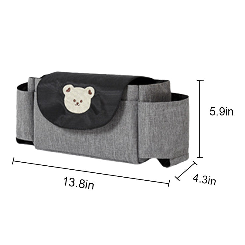Universal Triangle Stroller Organizer with Hook-and-Loop Straps